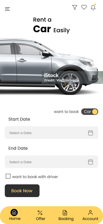 car booking page